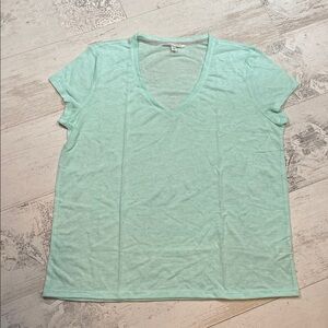 Victoria's Secret Light Green V Neck Short Sleeve Size Large
